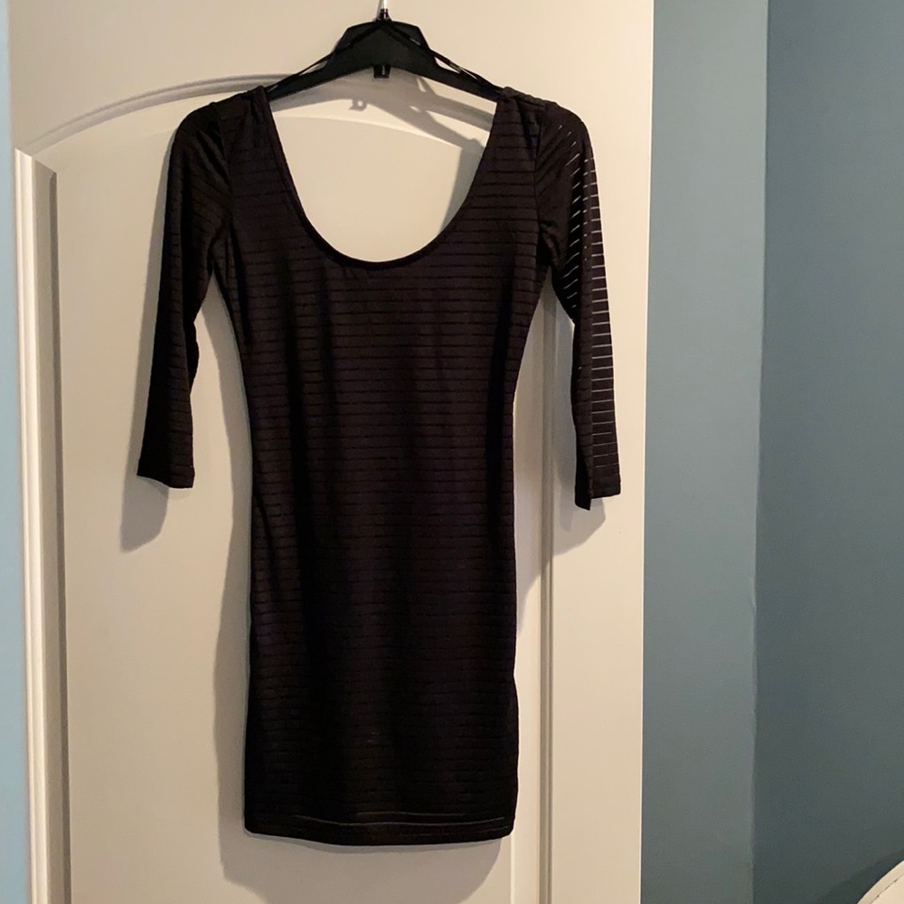 Black mini dress
